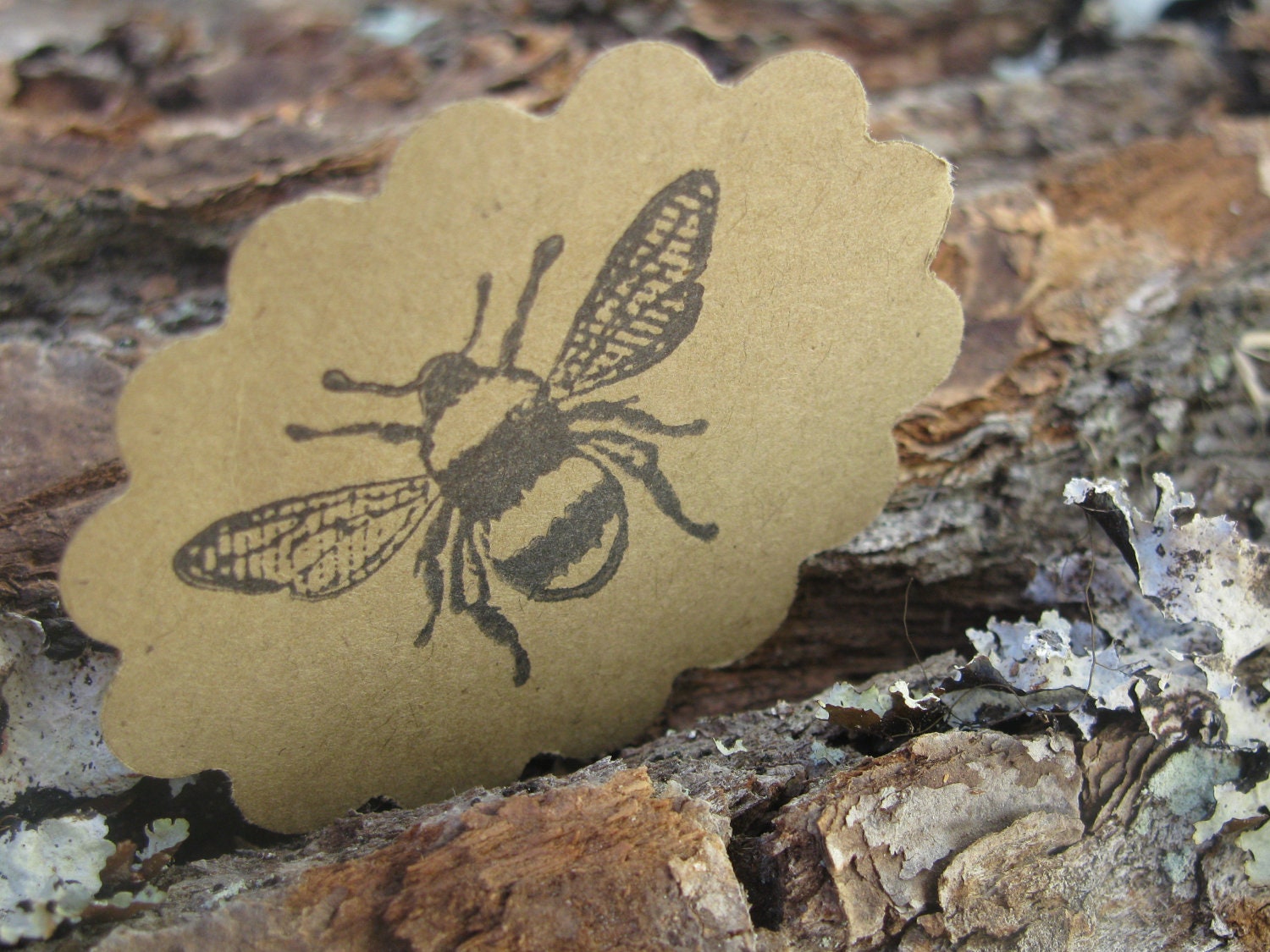 Bee Scallop Tags- Set of 20