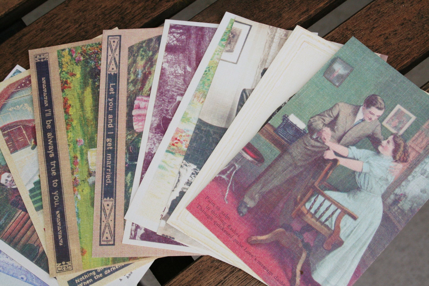 Naughty and Nice vintage postcard reproductions