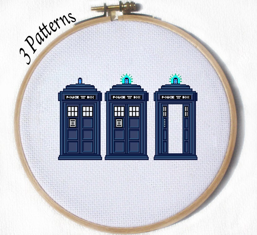 Dr. Who Tardis 3 Cross stitch patterns