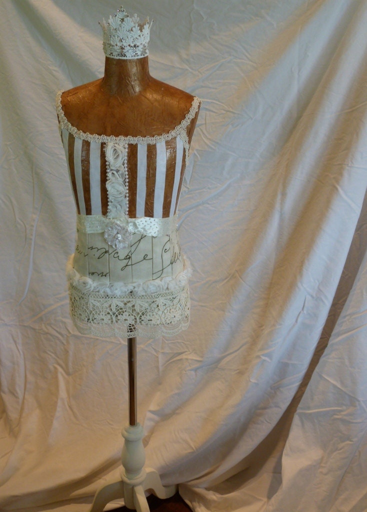 Girl's Vintage Inspired Dress Form Mannequin Ballerina Flower Girl  Dance Room Decor French Romantic Ballet  Layaway Available
