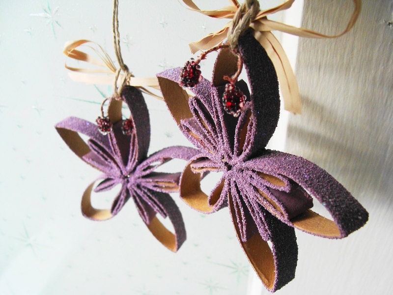 Snowflake Christmas Ornament, Christmas Tree Ornament, Tree Ornament, Tree Decoration, Purple, Mauve
