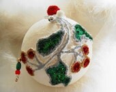 Christmas Ornament, Christmas Bauble, Christmas Tree Decoration, Handmade Ornament, Holly Berry Bauble