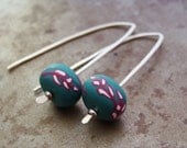 Modern Sterling Silver Wire Earrings - Sari Leaves