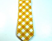 Gold Seersucker Skinny Neckties - Custom Neckties Seersucker Neckties Groomsmen NecktiesPlaid Ties, Necktie, Mens Neckties