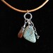 Turquoise Jasper Minimalist Leather Necklace, FREE SHIPPING