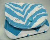 Card Keeper in Party Animal in Turquoise - Credit Card Caddy - Business Card Holder - Ready To Ship