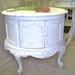 Shabby chic table   white distressed