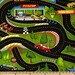 South Sea Pit Stop Hot Rods Ride Again Fabric Race Cars on The Track Road