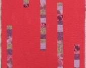 Scarlet and Purple Throw or Baby Quilt