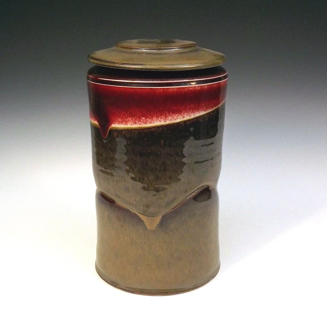 Pottery Vase Porcelain Lidded Jar