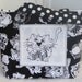 Cat Tote Mini tote bag Black and White Stripe Tuxedo Kitty Ready To Ship