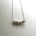 Silver geometric necklace with silver faceted beads, sterling plated, minimalist and modern