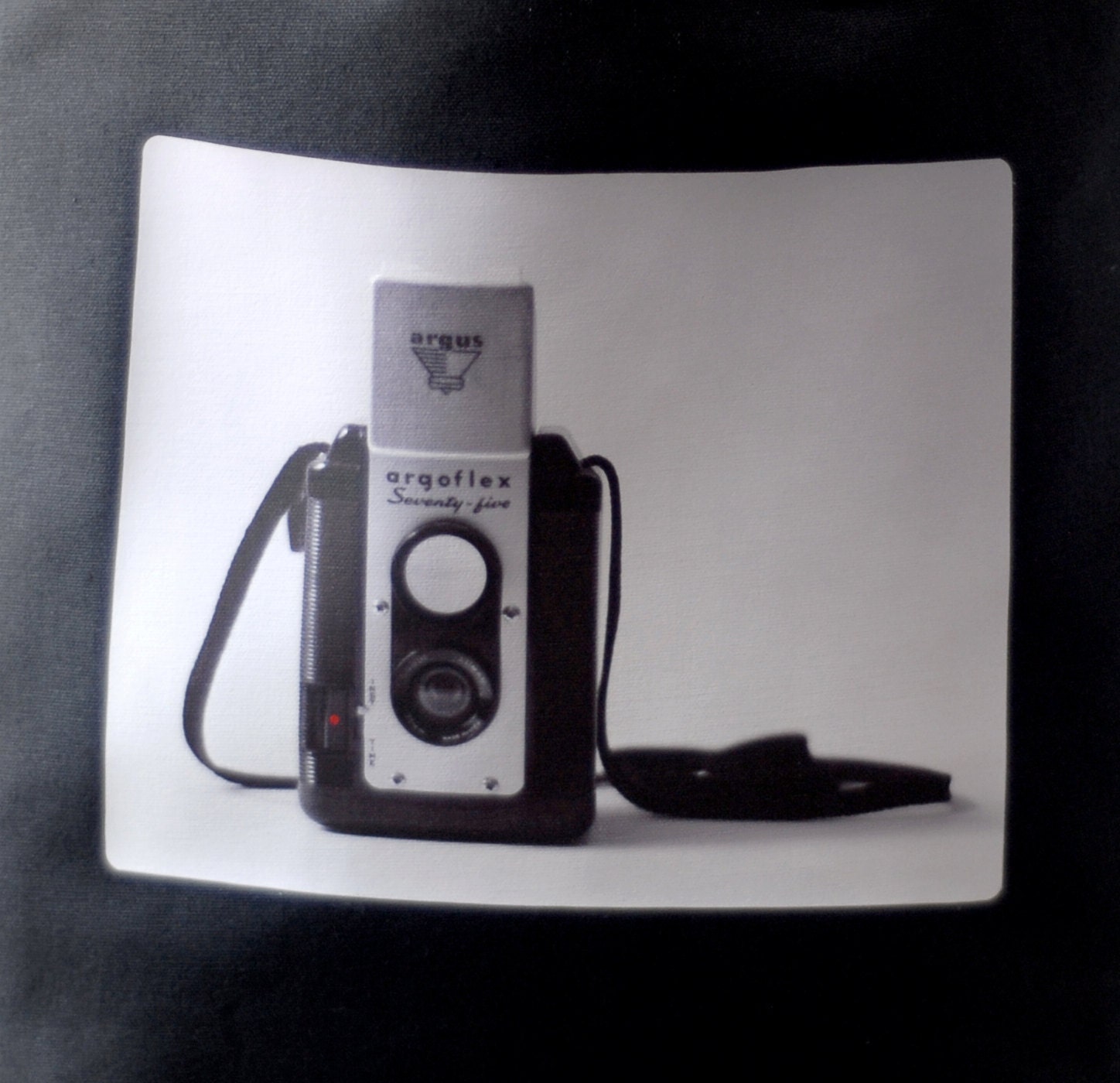 The Argoflex - Vintage Camera Photograph on a Black or Natural Canvas Bag - School Bag - Carryall Tote