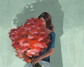 From the Garden . large art print of original painting . 13 x 19 inches