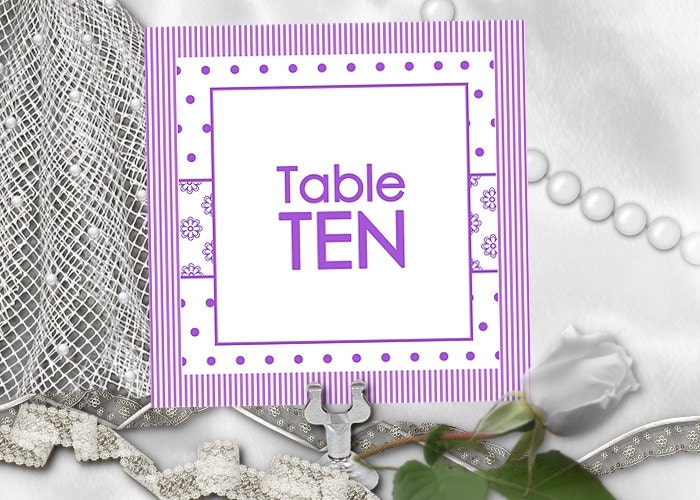 Table Number Cards, Wedding, Rehearsal Dinner, Shower, Seven Colors to Choose From Il_570xn