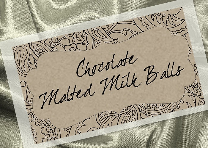 10 Blank Food Label Stickers, Candy Buffet Labels, Wedding, Bridal Shower, Kraft Brown