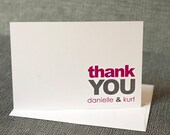 Printable Modern Thank You Notes Simple Personalized Sample Digital File for Self-Print