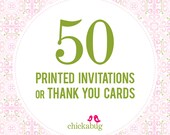 50 printed invitations or thank you cards Il_170x135