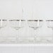 Vintage Champagne Glasses: Silver Rimmed French Coupe Champagne Glasses, Set of 4, Dorthy Thorpe Inspired, Mad Men Style