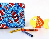 Children birthday gift crayon storage wallet Fish - Christmas gift idea for kids