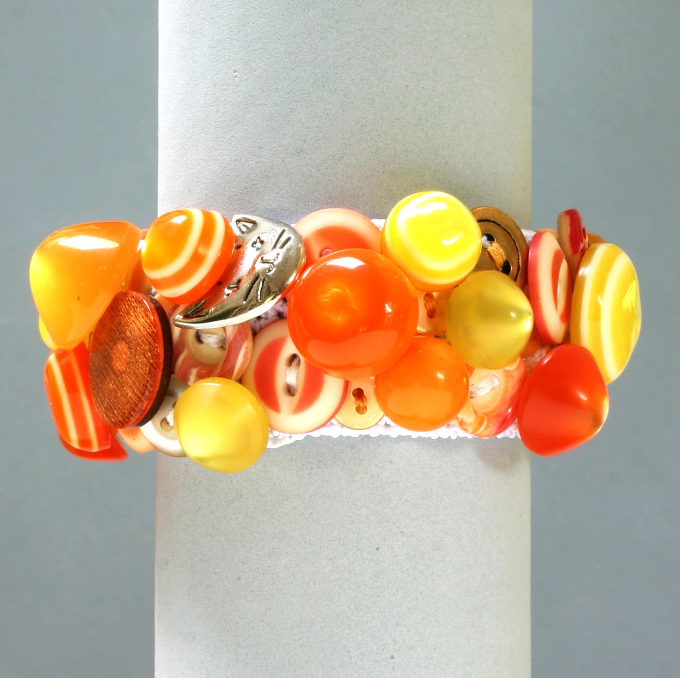 Button Bracelet, Cats 'n Gumdrops