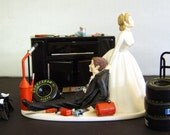 RACING - AUTO MECHANIC Customized Wedding Cake Topper - 4173