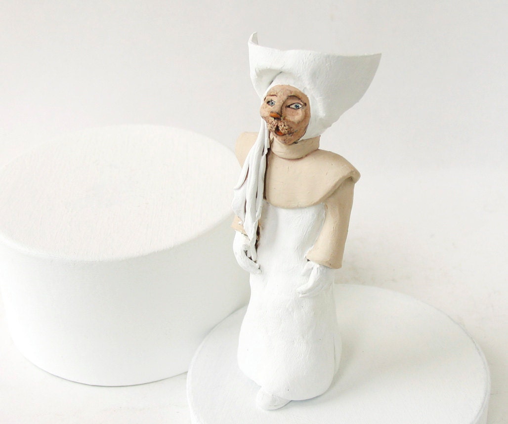 The Cat Nun - Sisters of Plentitude - Doctor Who - New Earth - Handmade and Hand-painted Miniature Art Doll -