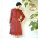 70s Vintage Dress... Autumn Colors... Shirtwaist Dress... Victorian Revival.. VIGNETTE (m)