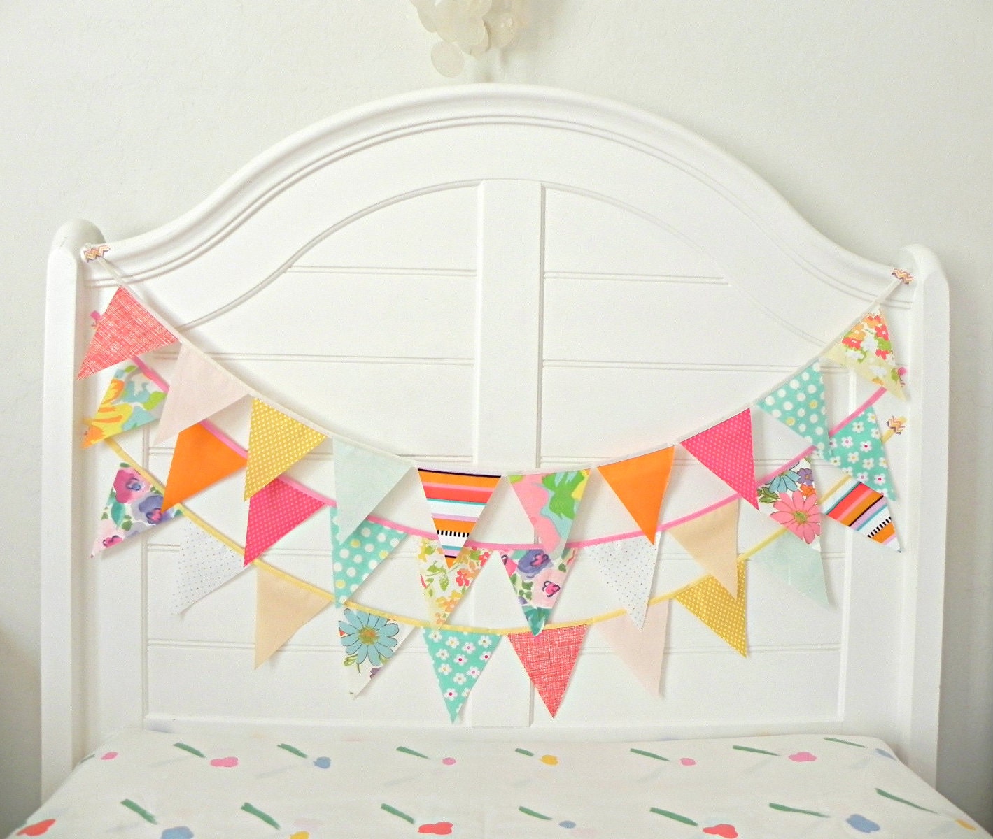 Gumball Circus Vintage Fabric Bunting, Garland, Banner, Pennant Decoration 9 Feet Handmade By A Fête Beckons On Etsy Il_570xn