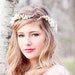 ivory cherry blossom hair crown, Bridal Flower Crown, wedding headpiece, head wreath in ivory, hair accessories, bridal, flower girl
