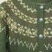 nordic fair isle sweater cardigan avacado green