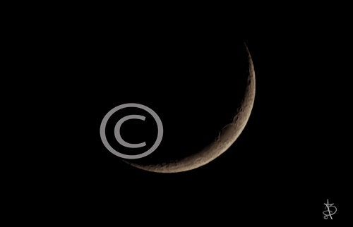 Moon Crescent Digital Photo Download, Instant, High Resolution, Print