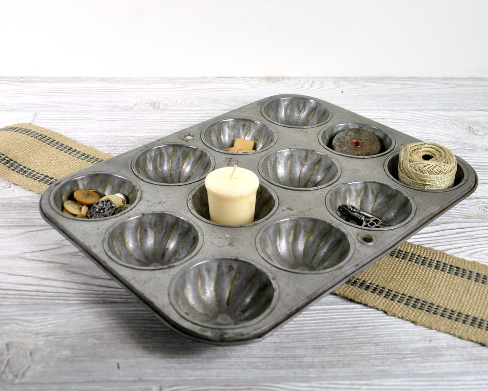 Vintage Bake Tin / Industrial Storage