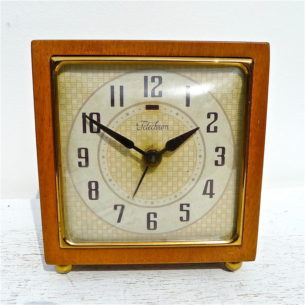 Vintage Telechron Alarm Clock The Gracewood 1950's