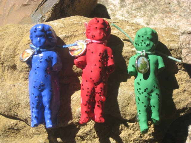 Doll Baby Charms-Frozen Charlotte's-Hand Cast- Conjure, Hoodoo, Voodoo, Witchcraft-Protection, Love, Money, Health