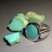 Sleeping Beauty Turquoise on Two Feather Bridge, Sterling Silver