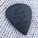 Keep Calm and Rock On - Handmade Laser Engraved Exotic Gabon Ebony Premium Guitar Pick