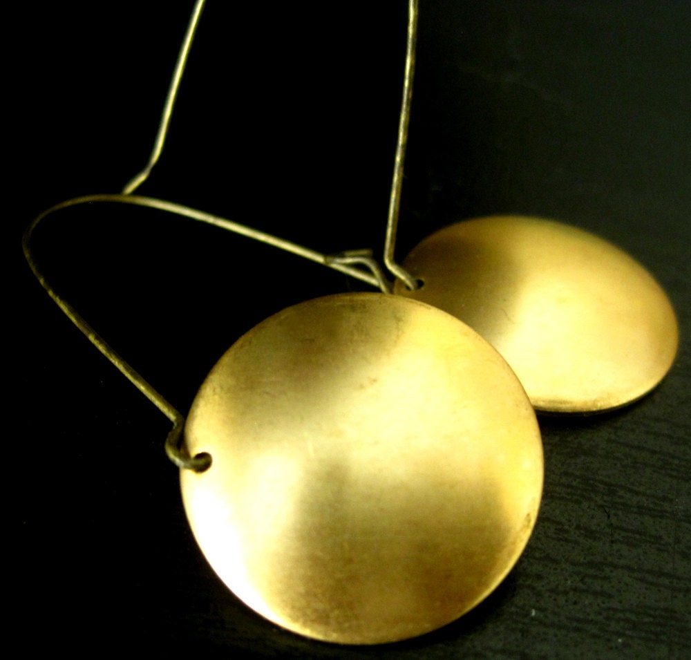 Brass Dome Earrings