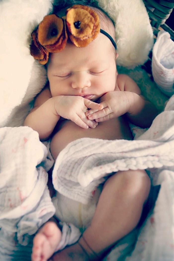 FOR BABY. goldenrod poppy garland headband.