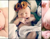 FOR BABY. CUSTOM felt poppy garland headband.
