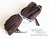 Chocolate Brown Elastic Trim - 3 Yards