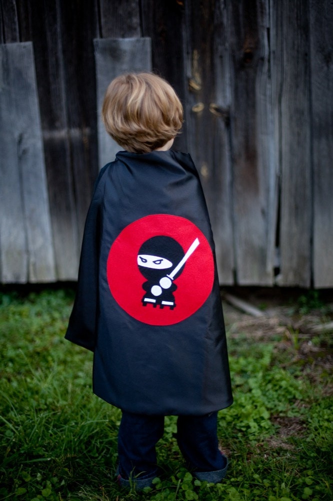 Ninja kid cape -  costume ninjago inspired Holiday gift