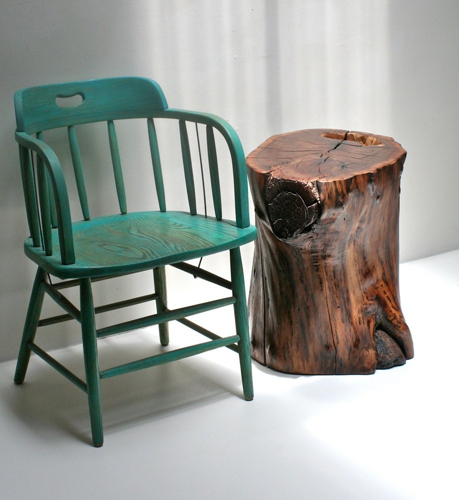 Walnut Tree Stump Nightstand End Table Bed Side Table Furniture