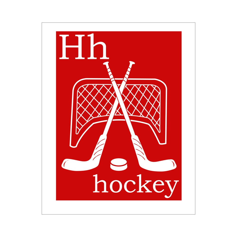H is for Hockey  8x10 inch print
