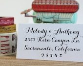 Custom Rubber Stamp - Wedding Stamp - Calligraphy Stamp - Eco Mount - Melody