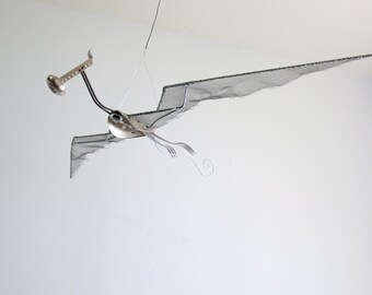 Soaring Metal Dragon Handmade Creation Re Purposed Sculpture