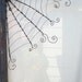 18" Odd Twisted Barbed Wire Corner Spider Web Reclaimed Art