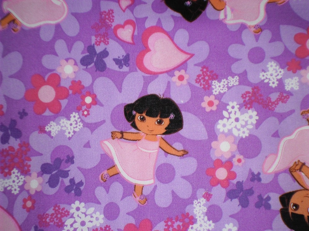 Pillow Case - Travel Size - Children - Toddler - Dora - Lavender - Purple - Pink