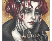 Clea Victorian Goth Vampire 11x17 Print