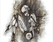 Myisa - Broken Mech Girl Art 16x20 Print